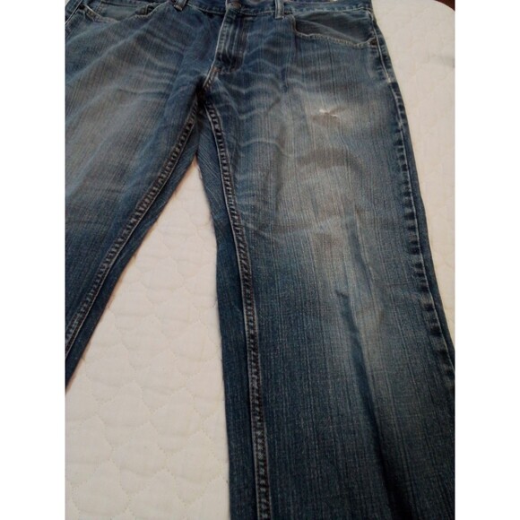 Men's Levi Denim Jeans Style 559 Relaxed Straight Size 36 X 32 Worn See Pics - Picture 7 of 16